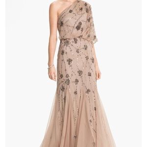 Adrianna Papell one shoulder gown plus size